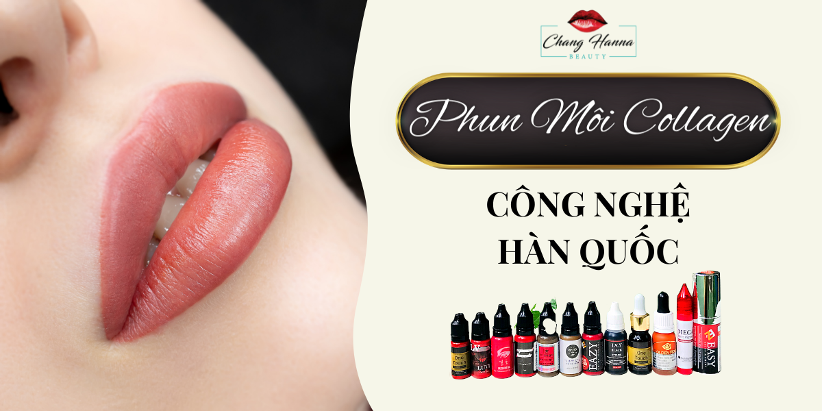 Phun môi Collagen